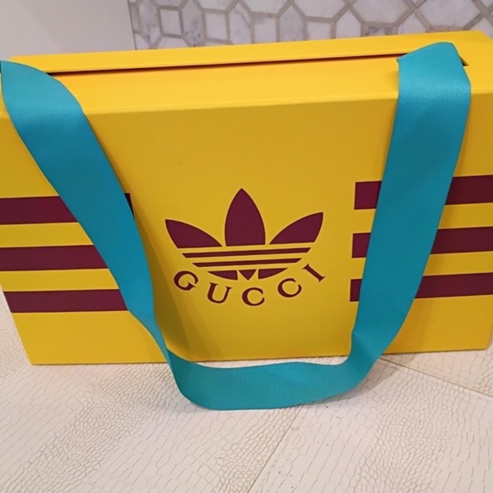 ๐ Adidas x Gucci COLLAB Blue Crystal Canvas Shoulder Bag - Picture 15 of 15